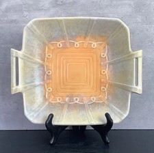 Beswick England Art Deco Square Handled Orange Platter Sandwich Plate Dish 359