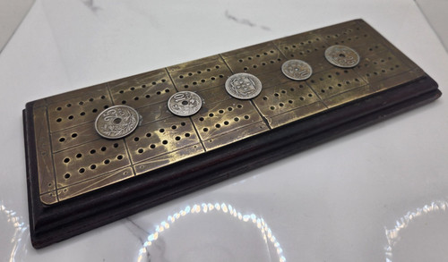 Vintage cribbage board wood