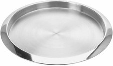 Stainless Steel Round Serving Table Tray Platter Dish Food Fruit Puja Thaali