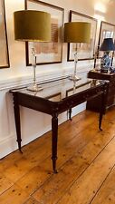 Vintage Regency style dark mahogany writing desk - #8722
