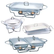 Berlinger Haus Stainless Steel Food Warmer Hot Plate Tray Candle Buffet Server