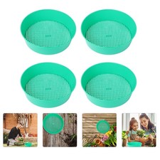  4 PCS Garden Tool Soil Sieve Large Mesh Sifting Pan Screen for Dirt