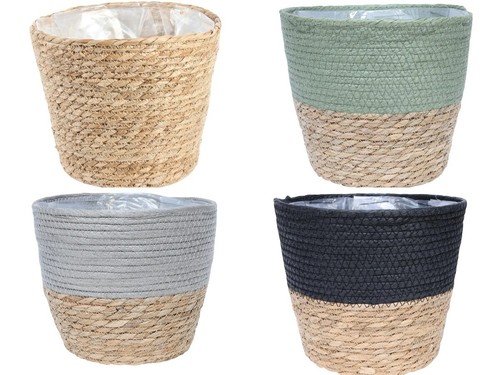 Seagrass round planter - planter, pots