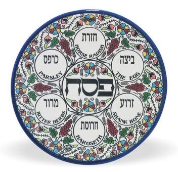 Passover seder plate - -, jewish