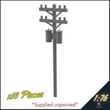 OO gauge model telephone/Power/Utility pole x10 Model Railway Scale Scenery