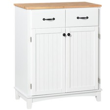 HOMCOM Simple Kitchen Cupboard Storage Cabinet w/ Drawer Living & Dining Room