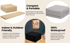 Double Z Bed Futon Mattress 100% Waterproof Adult Footstool Chair & Sleepove Bed