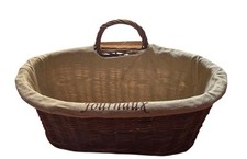 Journaux Rustic French Vintage Wicker Magazine Basket Storage