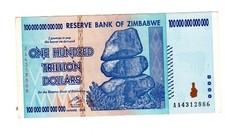 ZIMBABWE 100 TRILLION Dollars 100 BILLION 2008 P91 AA BUFFALO BANKNOTE NM