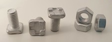 Greenhouse Bolts CROPPED or SQUARE 11mm with Nuts Aluminium Greenhouse Clips