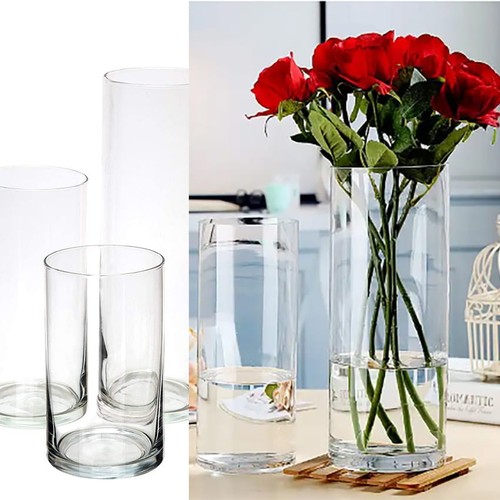 Glass cylinder candle holder - cylinder,