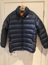 Mountain Equipment Lightline Men's Down Jacket Navy Blue Orange Size XXL