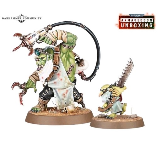 Ork painboy and grot - and,
