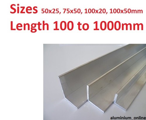 Aluminium unequal angle x - angle,