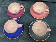 Lovely Set Of 4 Belleek Living Cappuccino Cups And Saucers. New In Box. Cheap