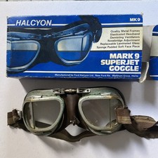 Boxed Halcyon Mk9 Super Jet Goggles Well Used Spares Repairs See Photos
