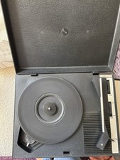 Fidelity HF42 Mini Vintage Record Player Portable, Black/Brown