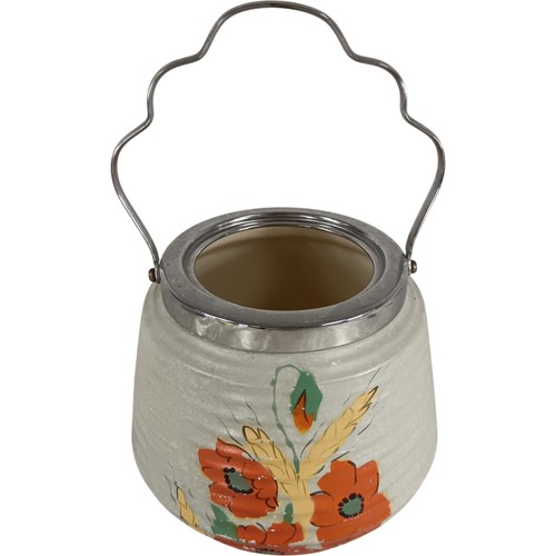 Vintage ceramic biscuit barrel - vintage,