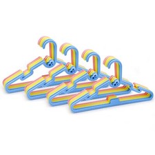 40 x Multi Coloured Children Kids Plastic Coat Hangers Child Baby Clothes Hanger