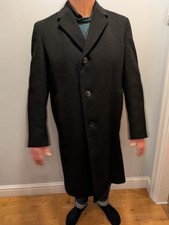 Mens Full Length Black Wool