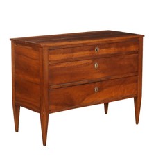 Antique Chest of Drawers Directoire 3 Drawers Walnut XIX Century Original
