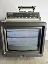 VTG Sony Trinitron EVM-8010R Color Video Monitor CRT Video8 Combo With Batteries