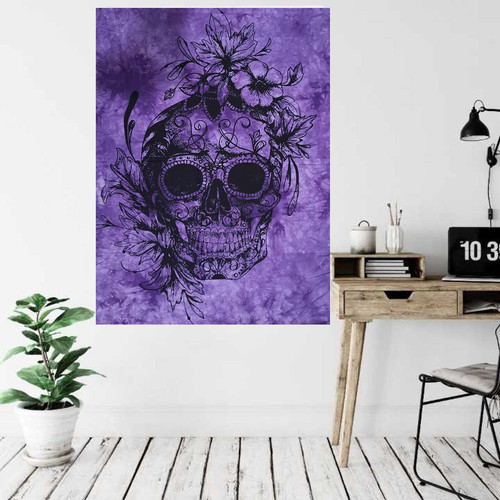 Skull tapestry wall hanging - tapestry,