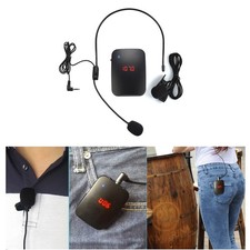 Wireless Clip-on Lapel Tie Microphone Portable Mic Transmitter Set Mini Speakers