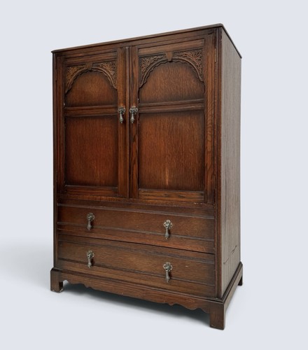 Linen cupboard antique - cupboard,