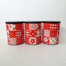 3 x 1960s 1970s retro red &