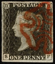 GB STAMP Penny Black 1840