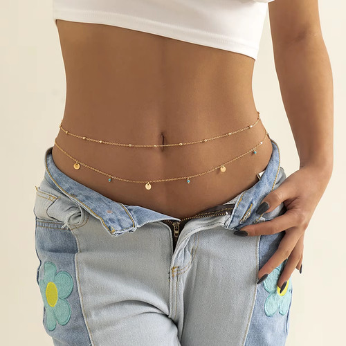 Spring summer boho waist beads - summer,