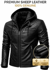 Men’s Black Genuine Sheep