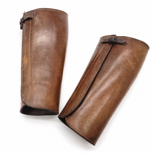 Ww1 officers leather gaiters - ww1,