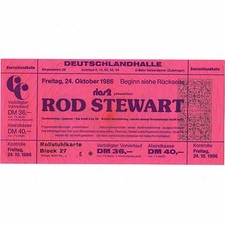 ROD STEWART Concert Ticket Stub BERLIN 10/24/86 EVERY BEAT OF MY HEART FACES 