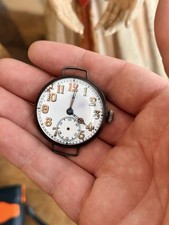 Military Watch In Silver Large Diameter WW1