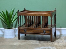 Vintage Mahogany Canterbury Magazine Rack Mud Century Modern 