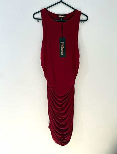 Pink vanilla red ruched - pink,