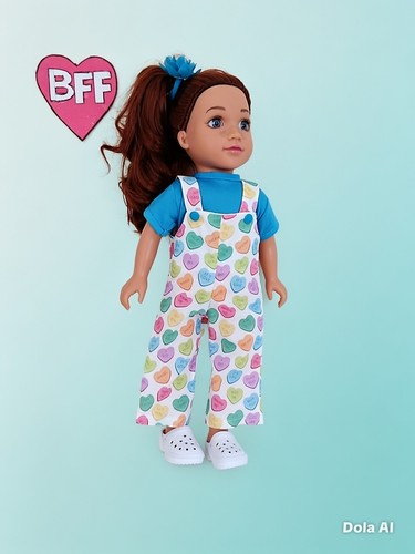 Dolls clothes dungarees - clothes, -dungarees