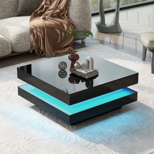 Square coffee table black - square,