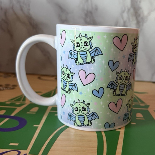 Ceramic coffee mug dragon - dragon, &