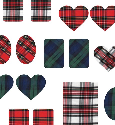 Tartan iron sew - tartan, iron/sew