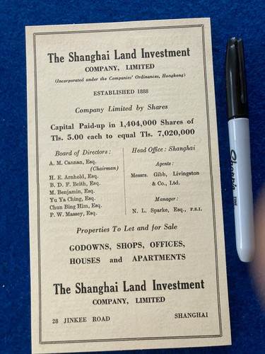 1923 shanghai land investment - shanghai,