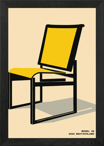 Bauhaus chair retro poster - bauhaus,