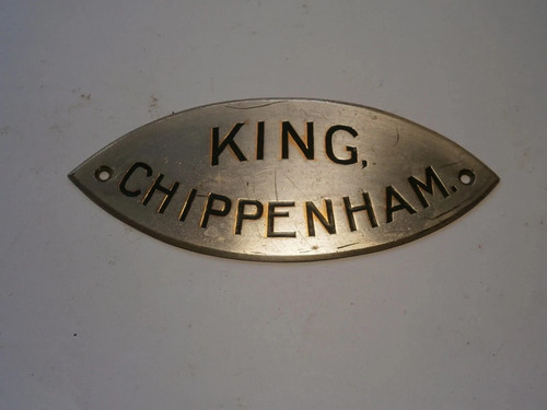 Longcase clock name tag - name,