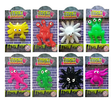 6 Sticky Creatures 5cm-6cm Piñata Toy Loot Party Bag Fillers Birthday Kids