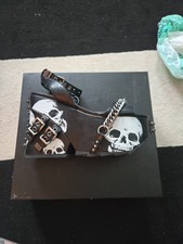 Lamoda Black Skull Wedges With