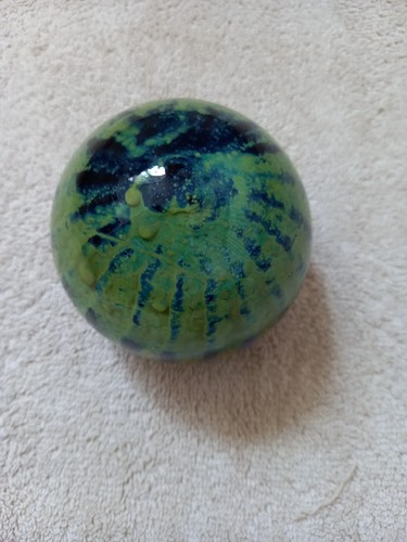 Large mdina glass paperweight - glass,