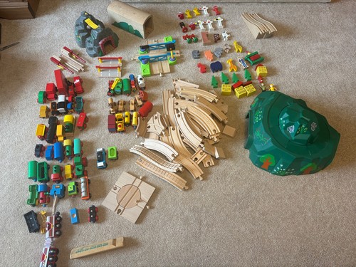 Wooden train set mainly - wooden, brio
