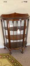 mahogany bow-fronted display